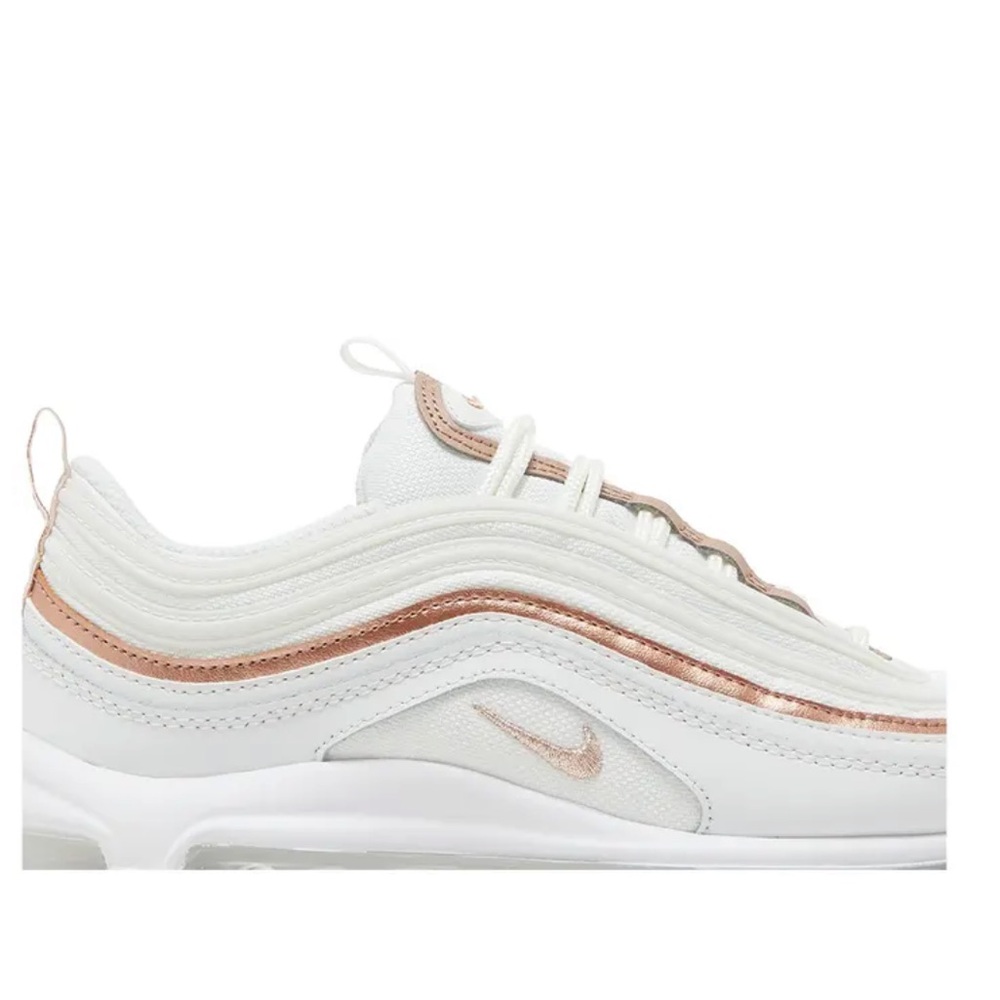 Nike Air Max 97 GS White with Metallic Accents - Picture 2 of 12